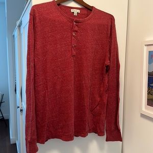 J. Crew Henley - Red - Long sleeve - Size L Slim